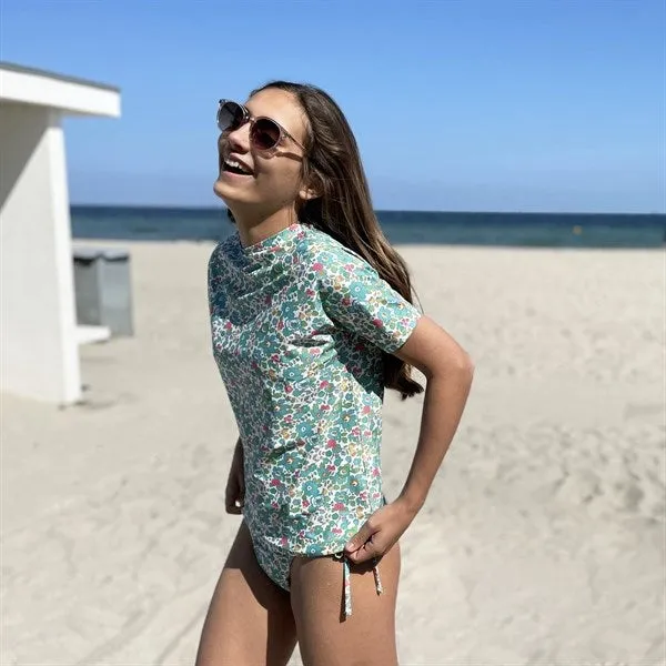 Petit Crabe Betsy D Luna Boatneck Swim Shirt Liberty fabric