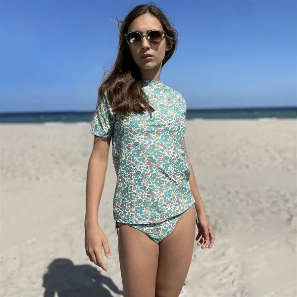 Petit Crabe Betsy D Luna Boatneck Swim Shirt Liberty fabric