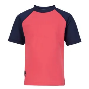Petit Crabe Nectarine/Blue Raglan UV Swim Shirt