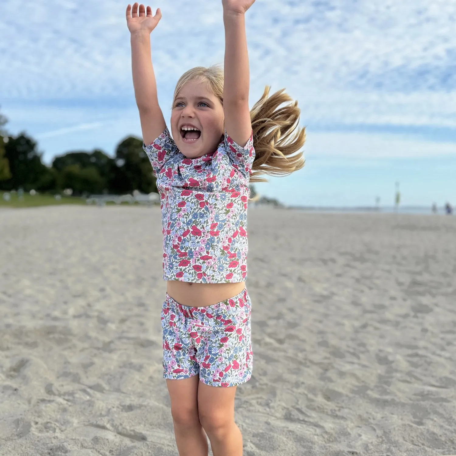 Petit Crabe Poppy & Daisy P Alexa Swim Shorts - Made of Liberty Fabric