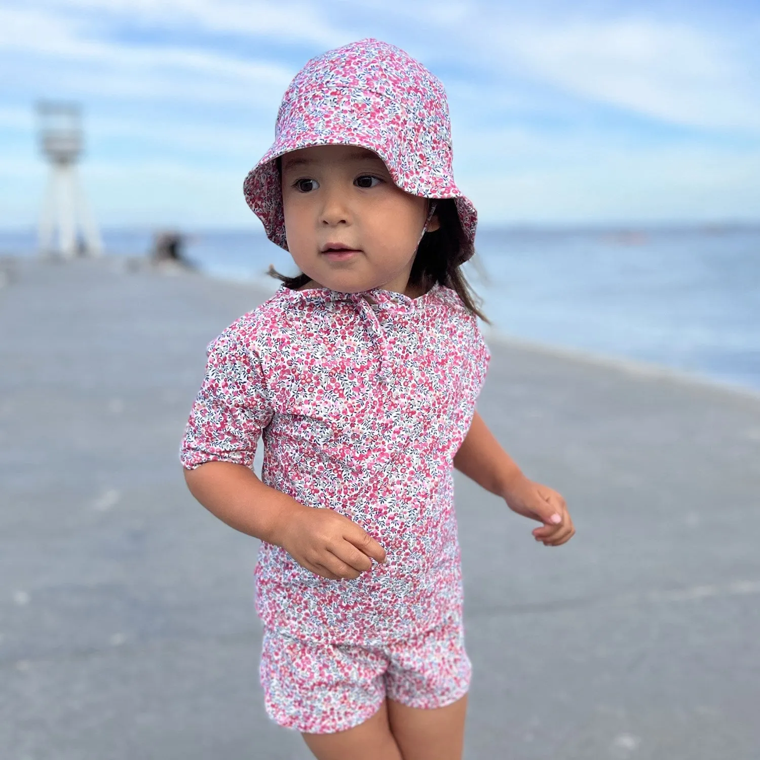 Petit Crabe Wiltshire Bud Luna Boatneck Uv-Shirt S/S - Made With Liberty Fabric