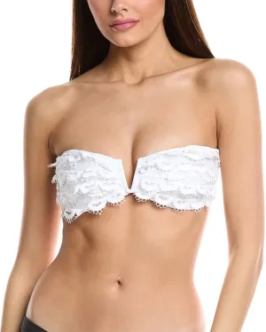 PQ Swim Lace Ruffle Bandeau Bikini Top