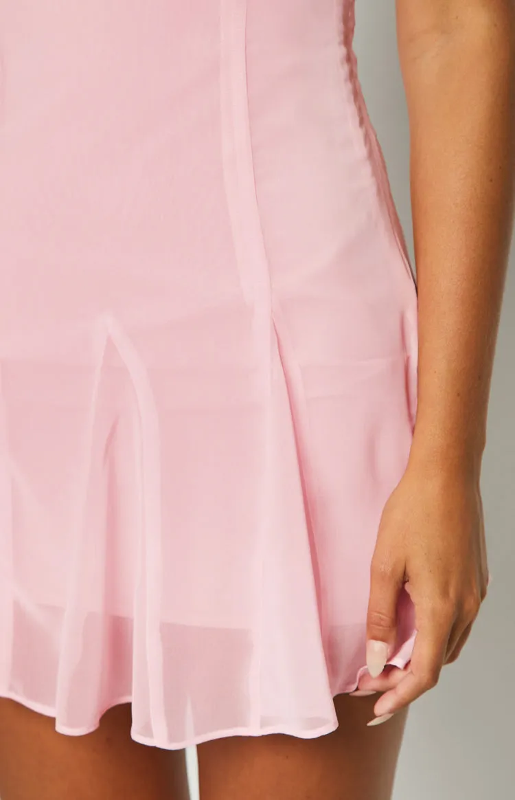 Queency Pink Mini Party Dress