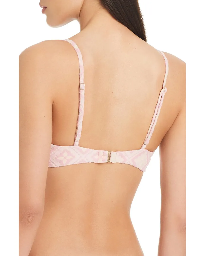Red Carter Jacquard Geo Bralette Swim Top