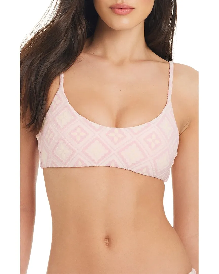 Red Carter Jacquard Geo Bralette Swim Top