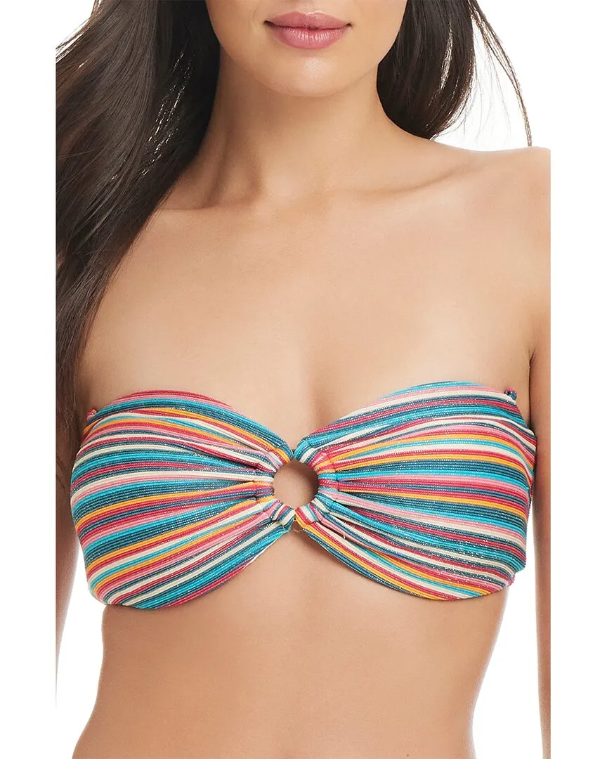 Red Carter Milano Stripe Bandeau Top