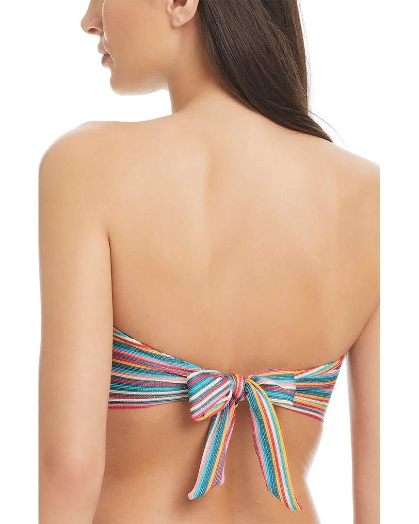Red Carter Milano Stripe Bandeau Top
