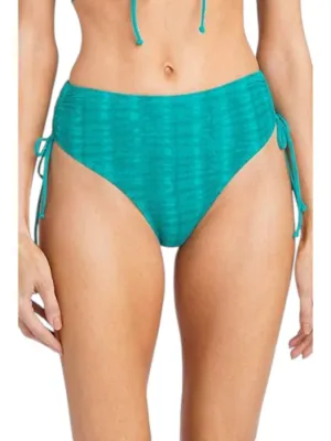 Sahara Tie Dye High Waist Bikini Bottom In Aqua
