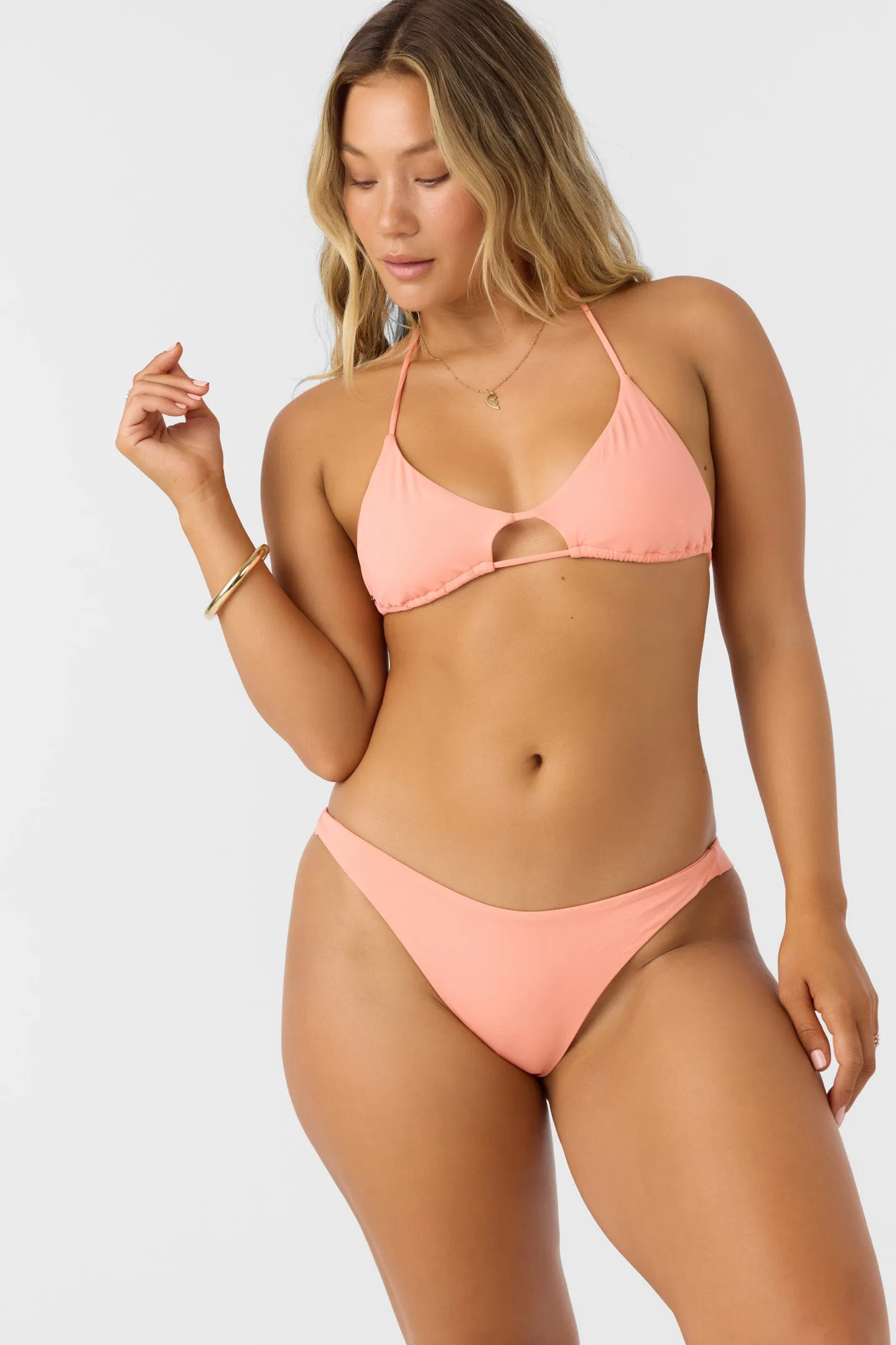 SALTWATER SOLIDS MADRID HALTER TOP