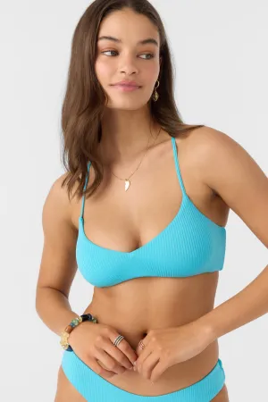 SALTWATER SOLIDS RIB HUNTINGTON BRALETTE TOP