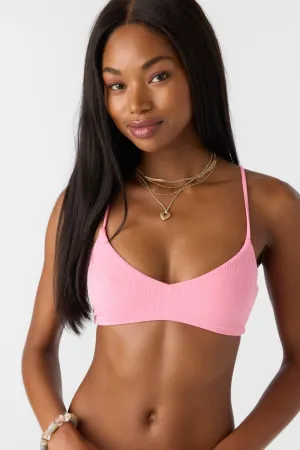 SALTWATER SOLIDS RIB HUNTINGTON BRALETTE TOP