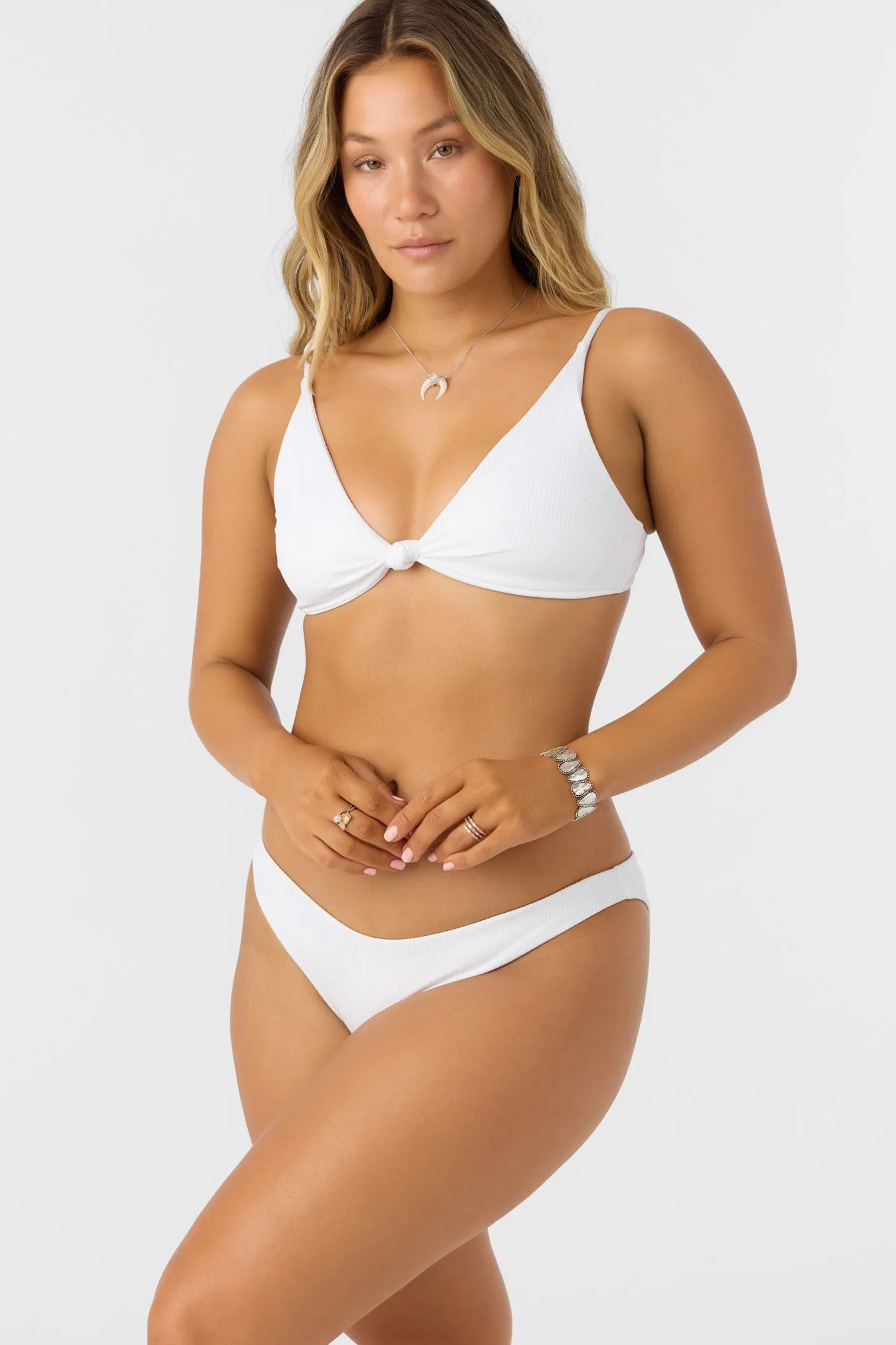SALTWATER SOLIDS RIB PISMO BRALETTE TOP