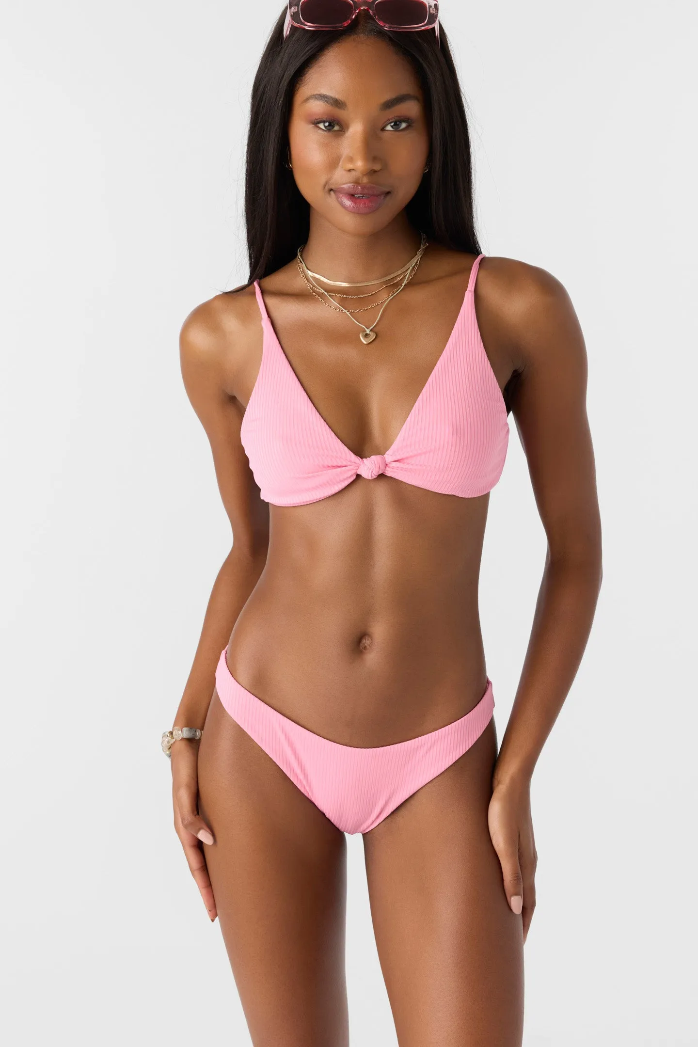 SALTWATER SOLIDS RIB PISMO BRALETTE TOP
