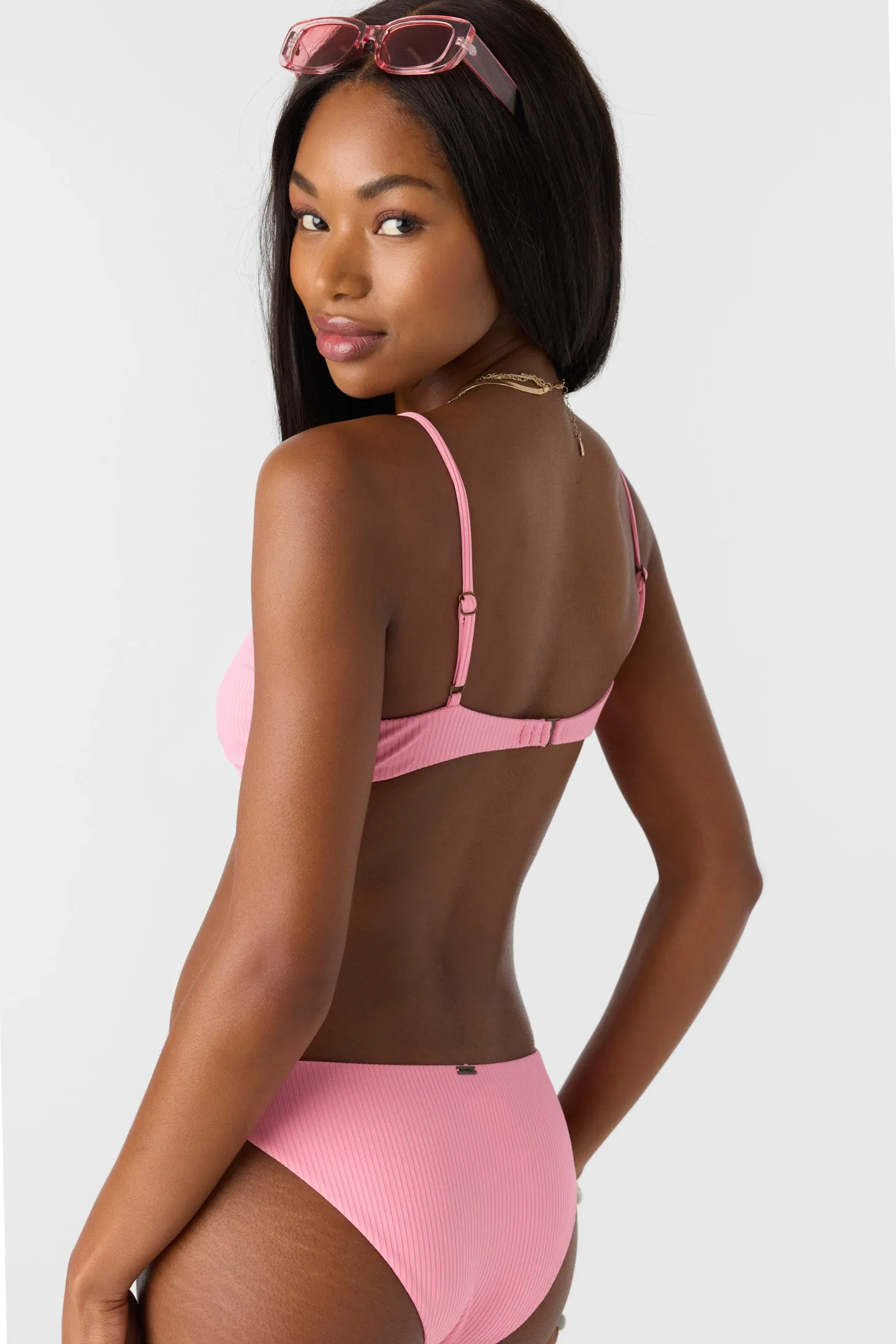SALTWATER SOLIDS RIB PISMO BRALETTE TOP