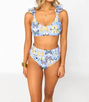 Scoop Neck Bikini Top In Purple