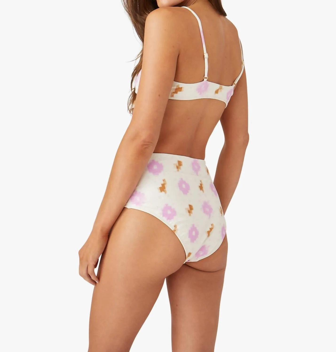 Serena Bikini Bottom In Lilac Ikat