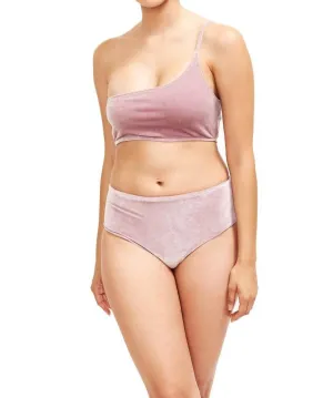 Serena Hipster Bikini Bottom In Blush Velvet