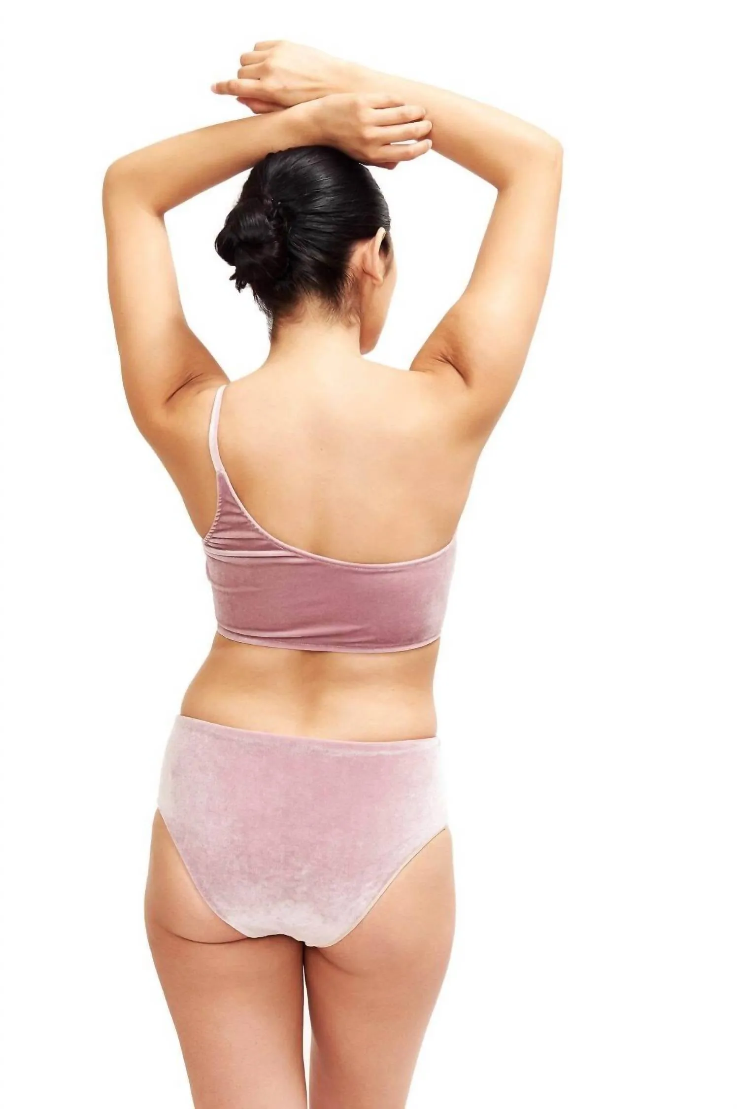 Serena Hipster Bikini Bottom In Blush Velvet