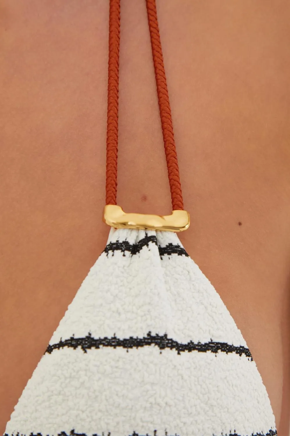 Serpentine Debbie Tri Bikini Top In White