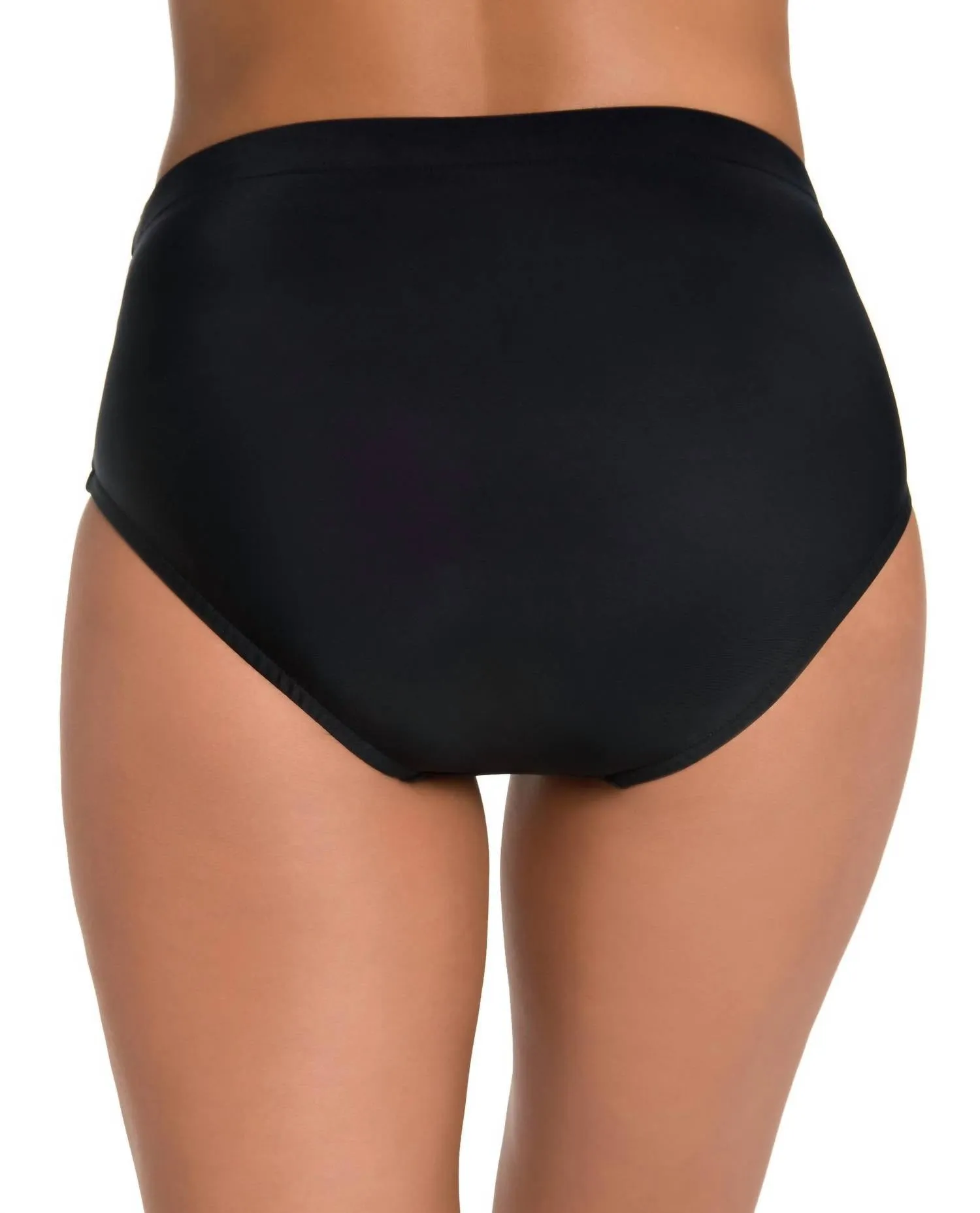 Shirred Tankini Bottom In Black
