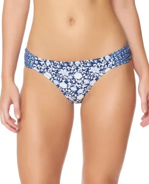 Side Shirred Hipster Bikini Bottom In Patched Up