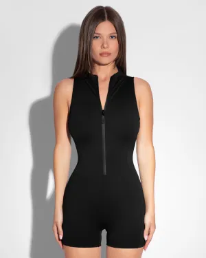 Sleeveless Surfy Shortie - Black