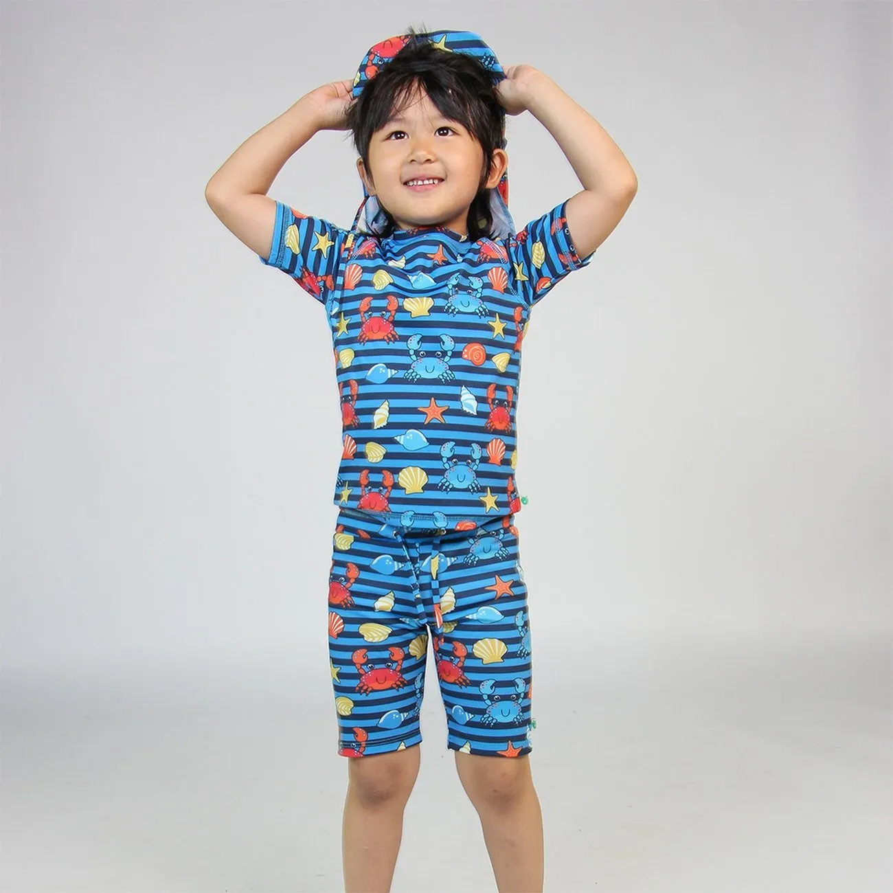 Smfolk Brilliant Blue UV50 Swimpants With Crabs