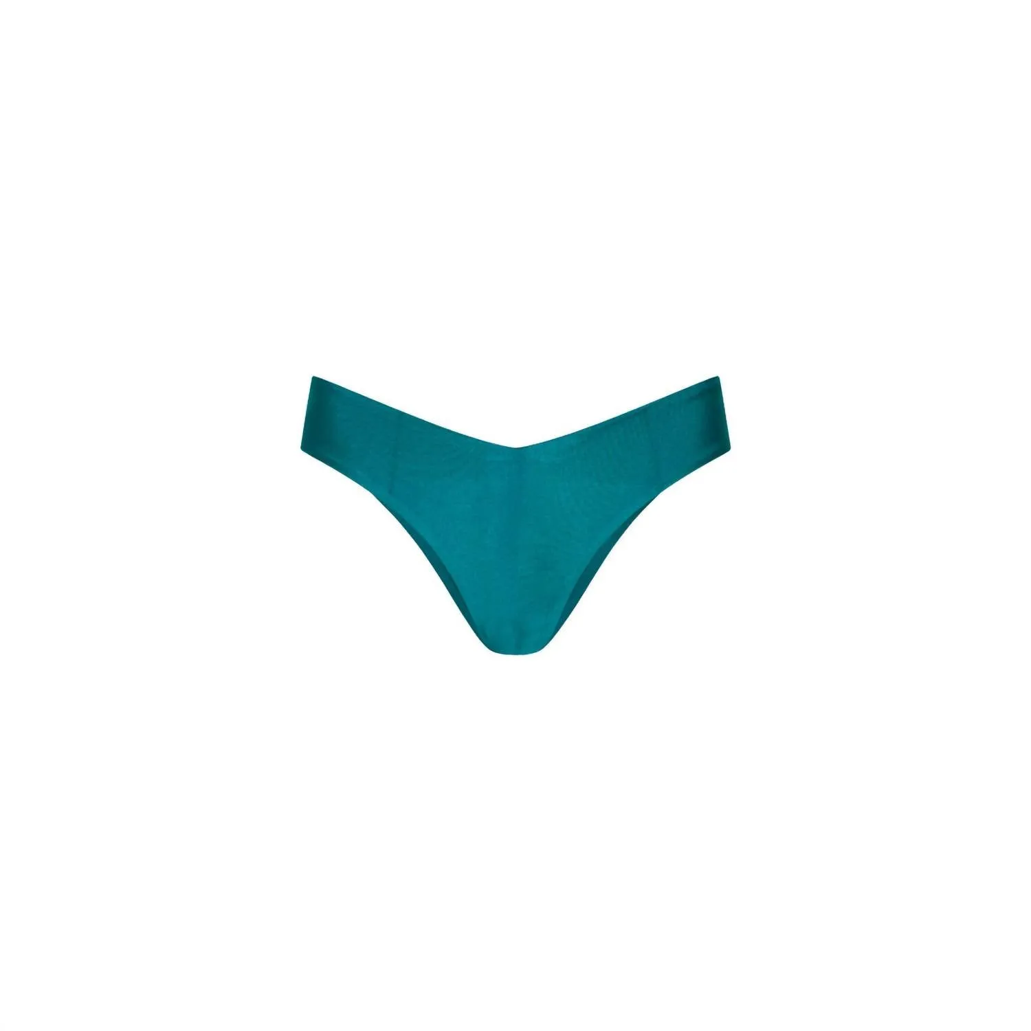 Solid Cheeky V Bikini Bottom In Cenote
