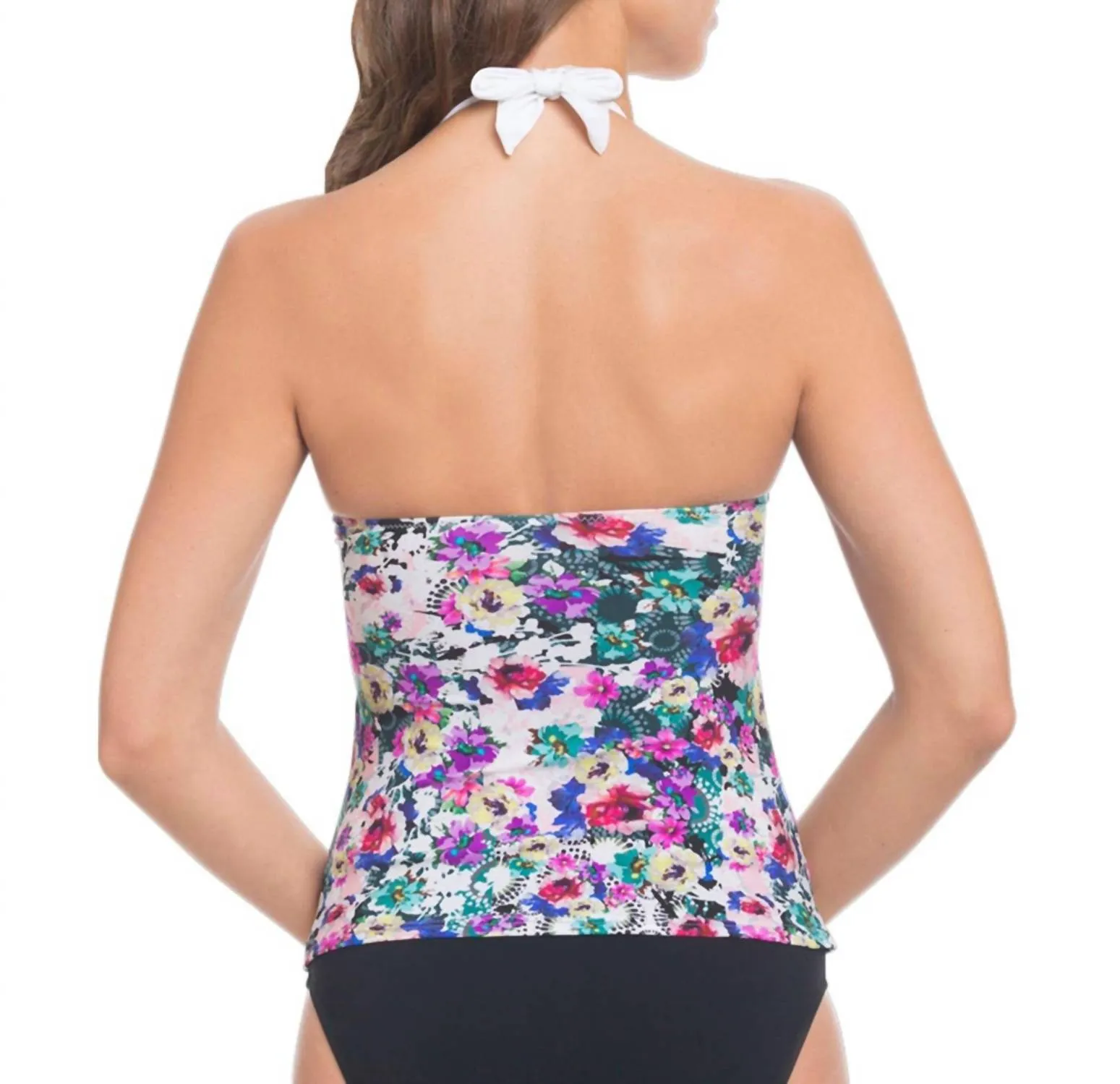 Underwire Halter Tankini Top In Fuji
