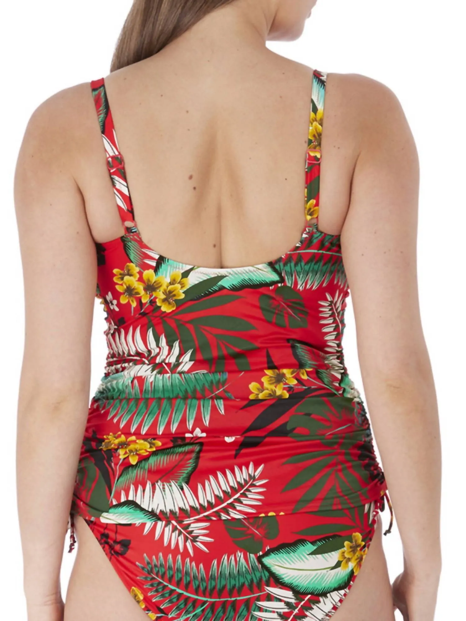 Vilamoura Twist Front Tankini Top In Lollipop