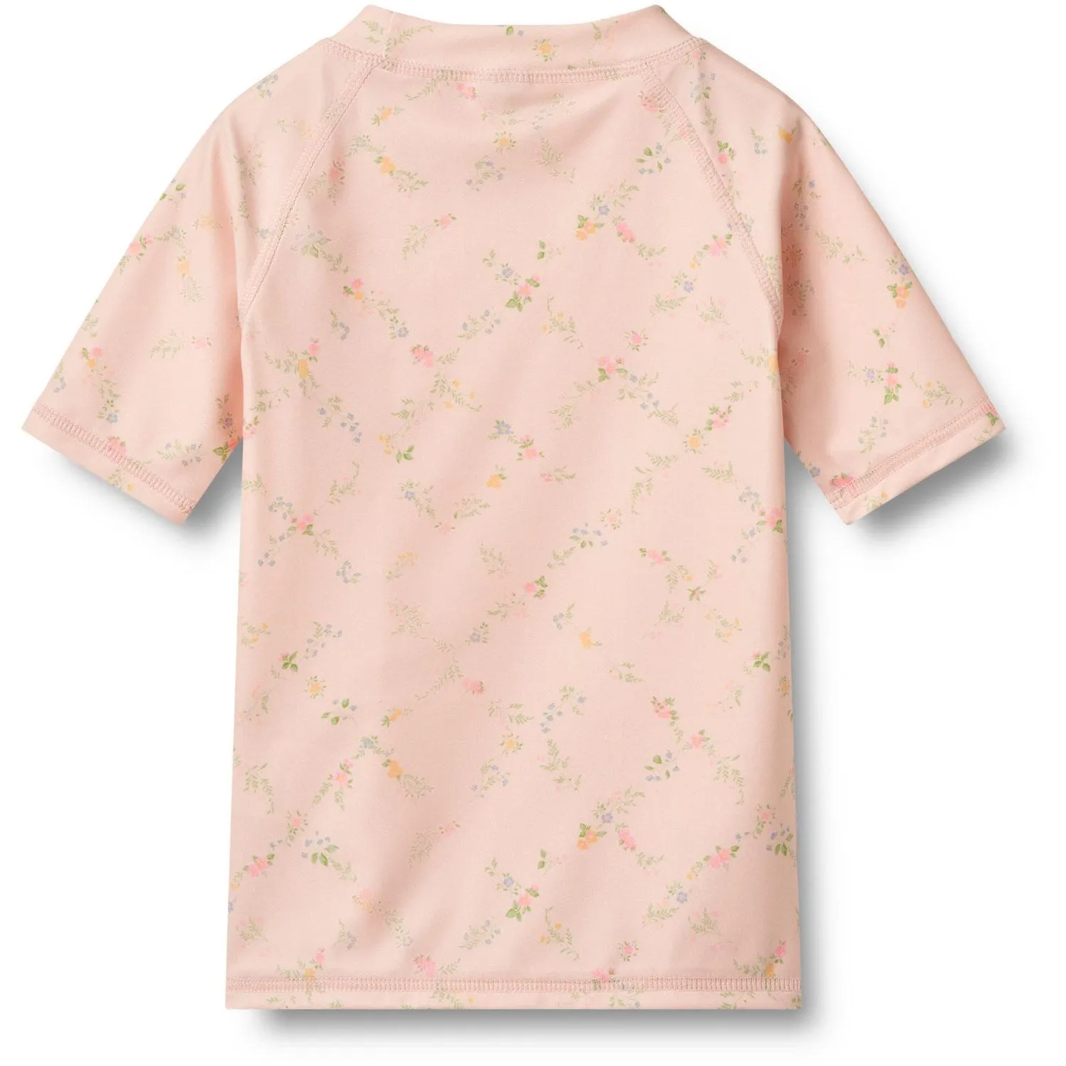 Wheat Powder Checked Flowers Swim T-Shirt S/S Jackie
