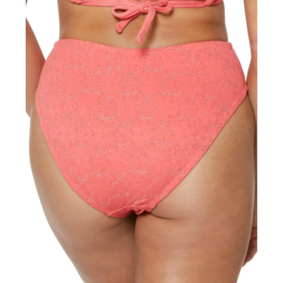 Womens Metallic Printed Swim Bottom Separates