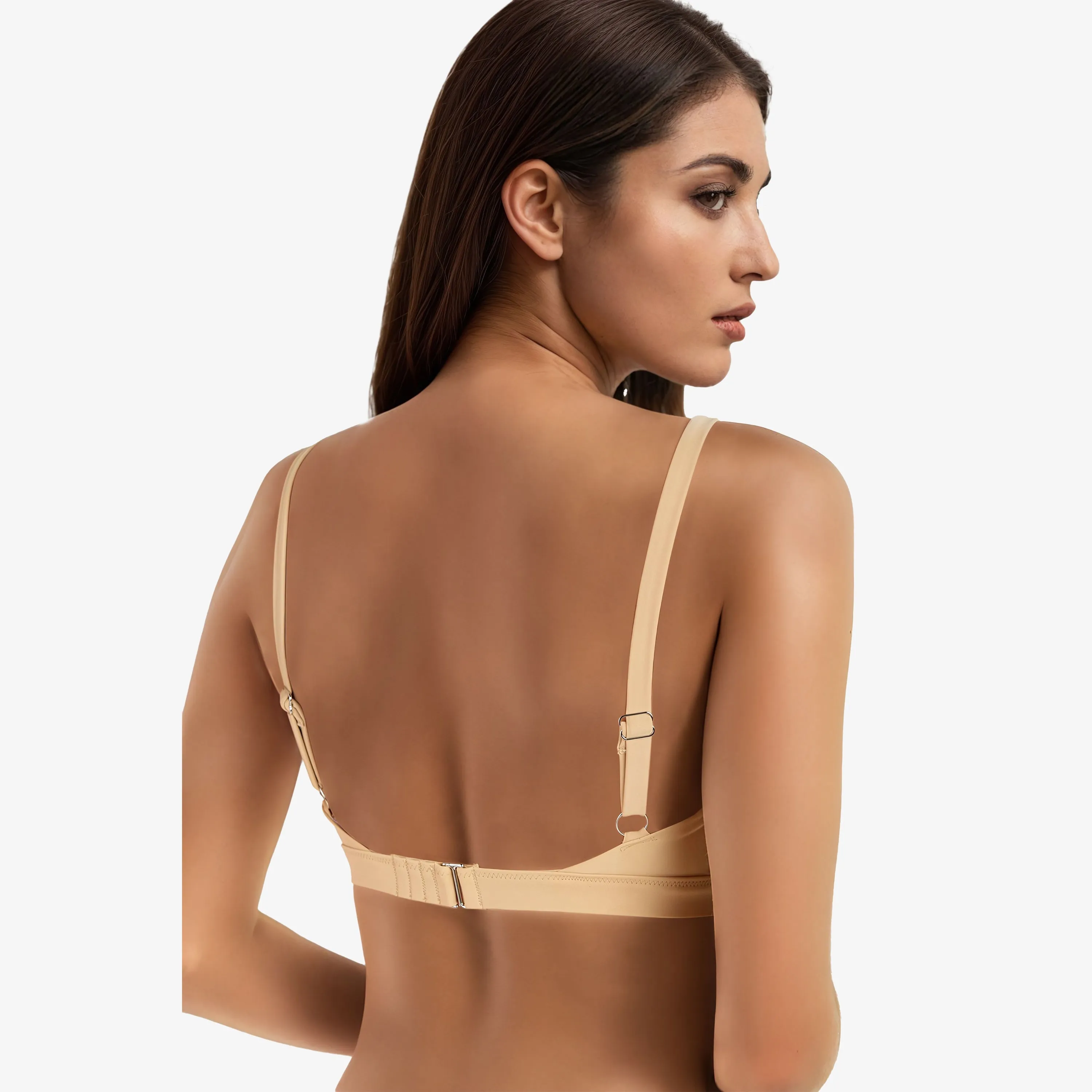 Women's Plus Adjustable Strap Clasp Swim Bra