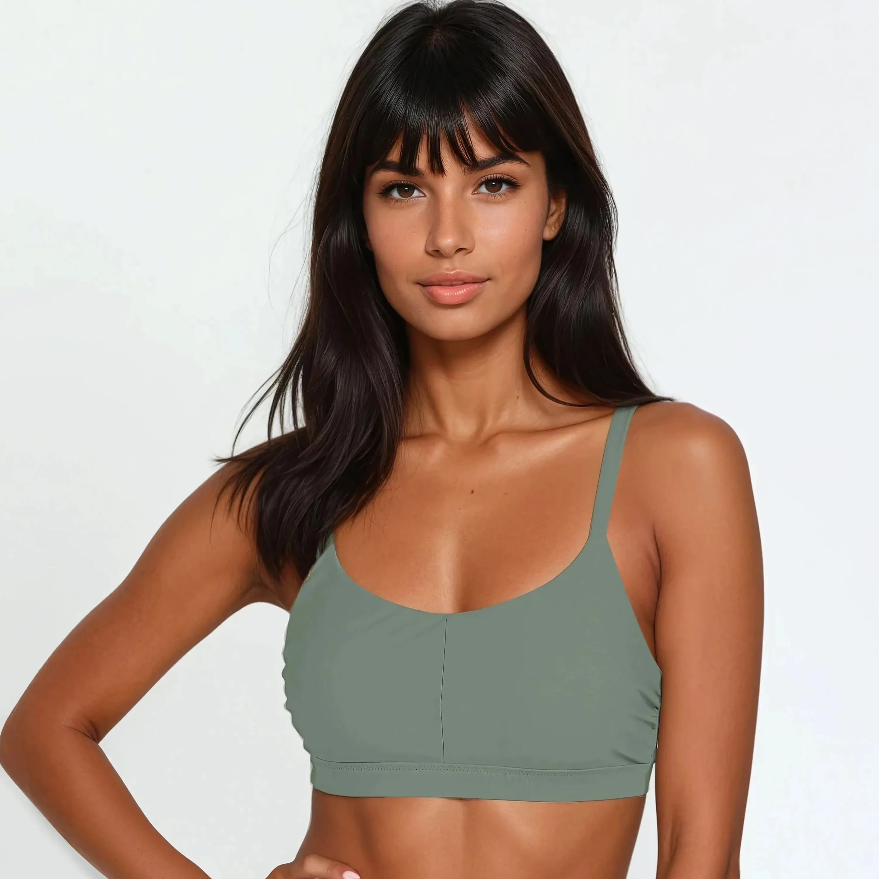 Women's Plus Adjustable Strap Clasp Swim Bra