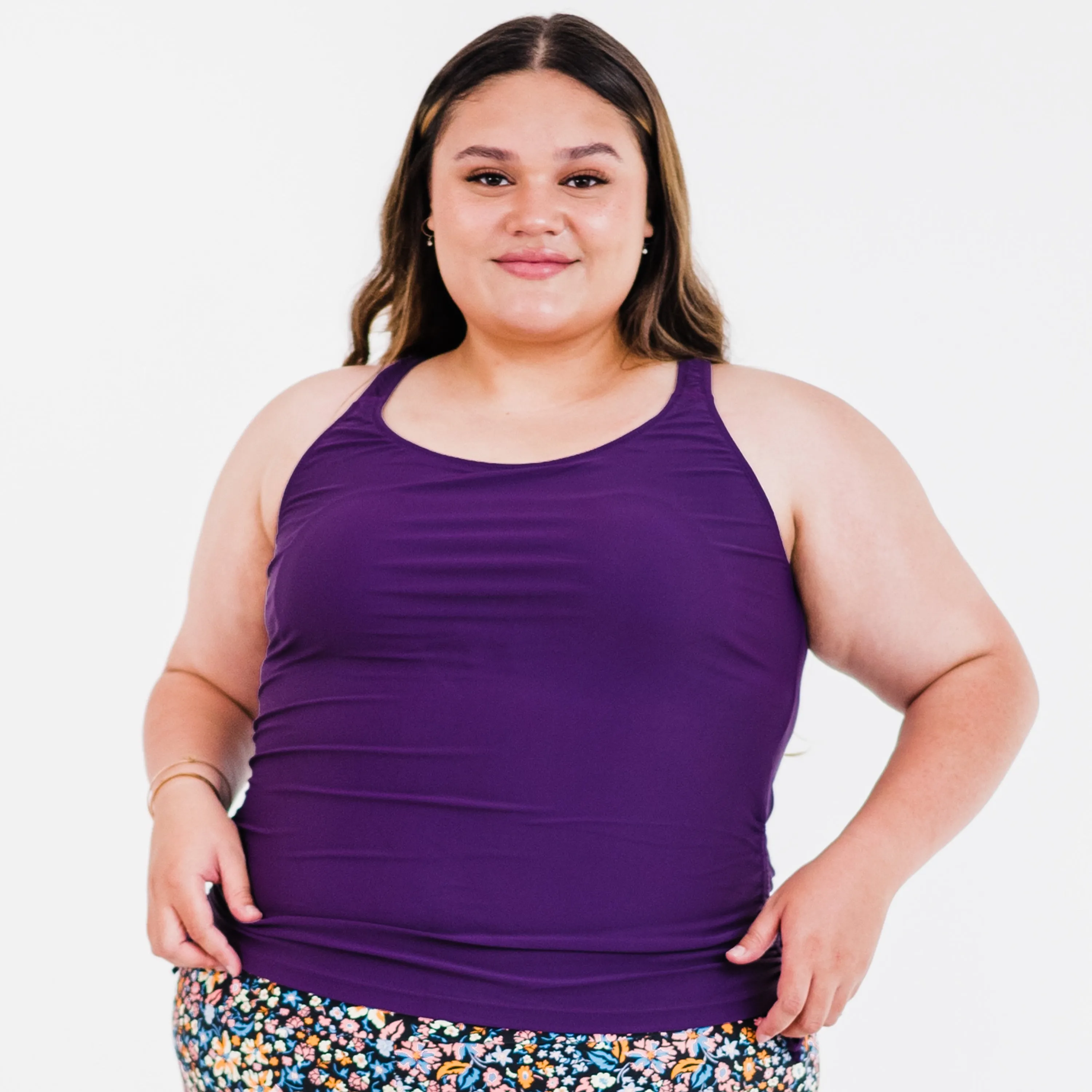 Women's Plus Maya Tankini Swim Top With Built-in Bra
