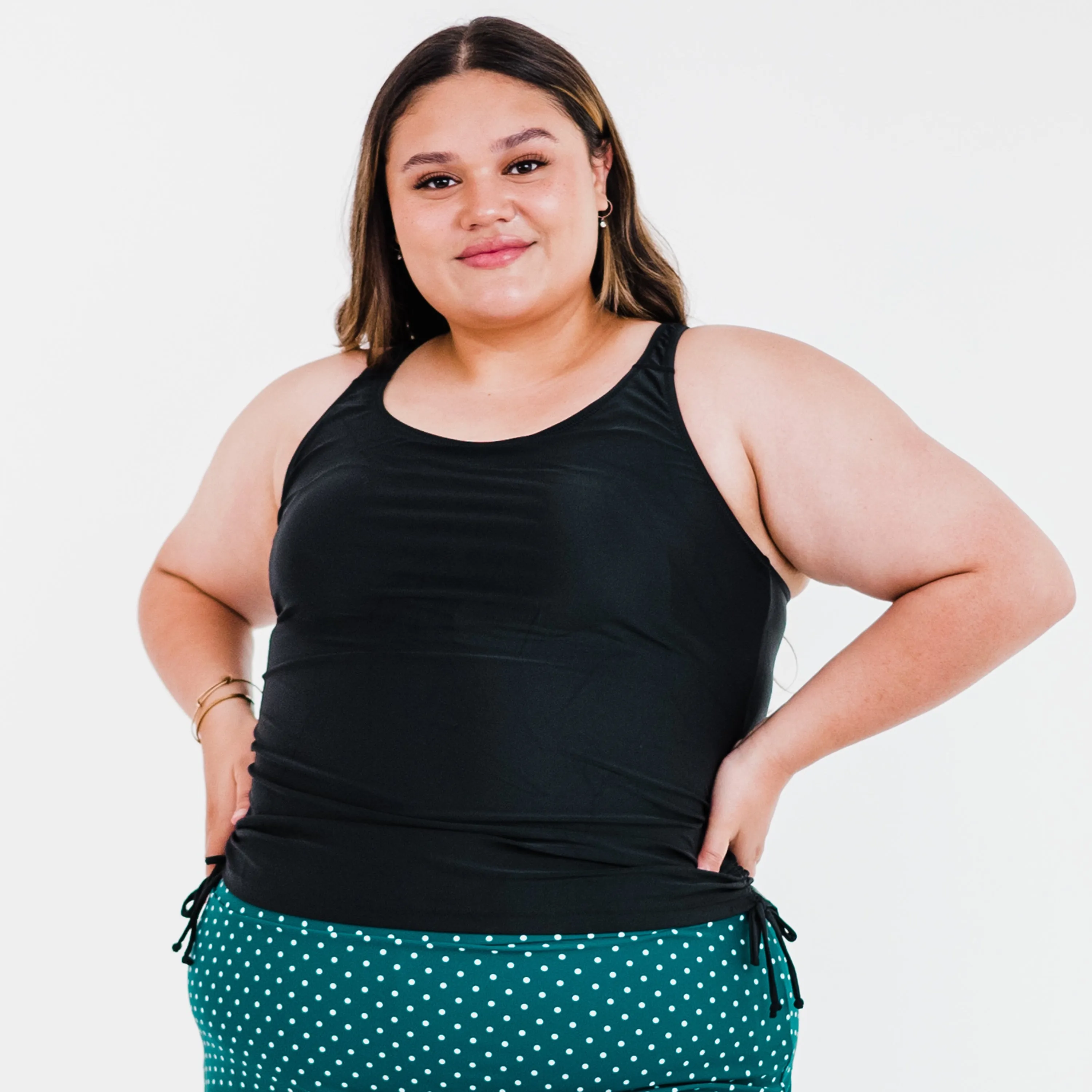 Women's Plus Maya Tankini Swim Top With Built-in Bra
