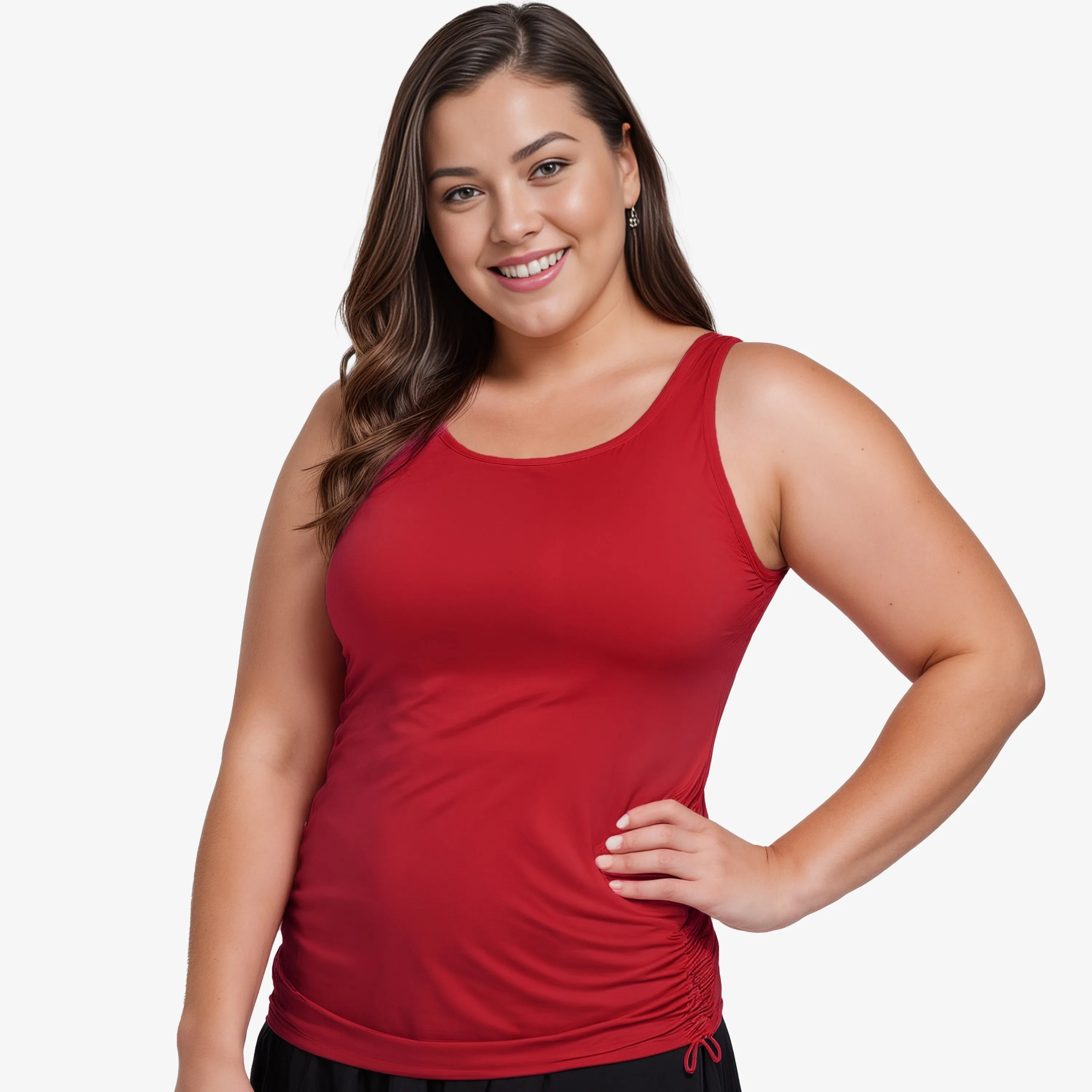 Women's Plus Maya Tankini Swim Top With Built-in Bra