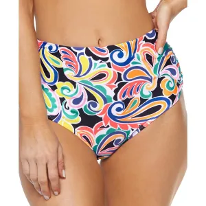 Womens Printed High-Waist Swim Bottom Separates