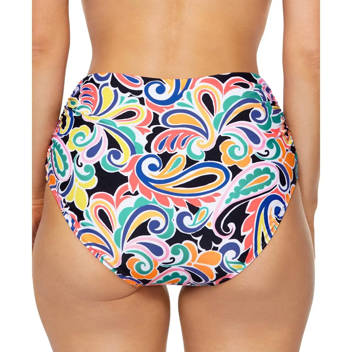 Womens Printed High-Waist Swim Bottom Separates