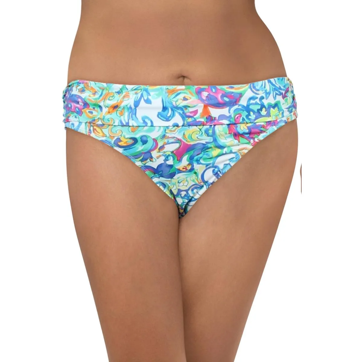 Womens Printed Nylon Swim Bottom Separates