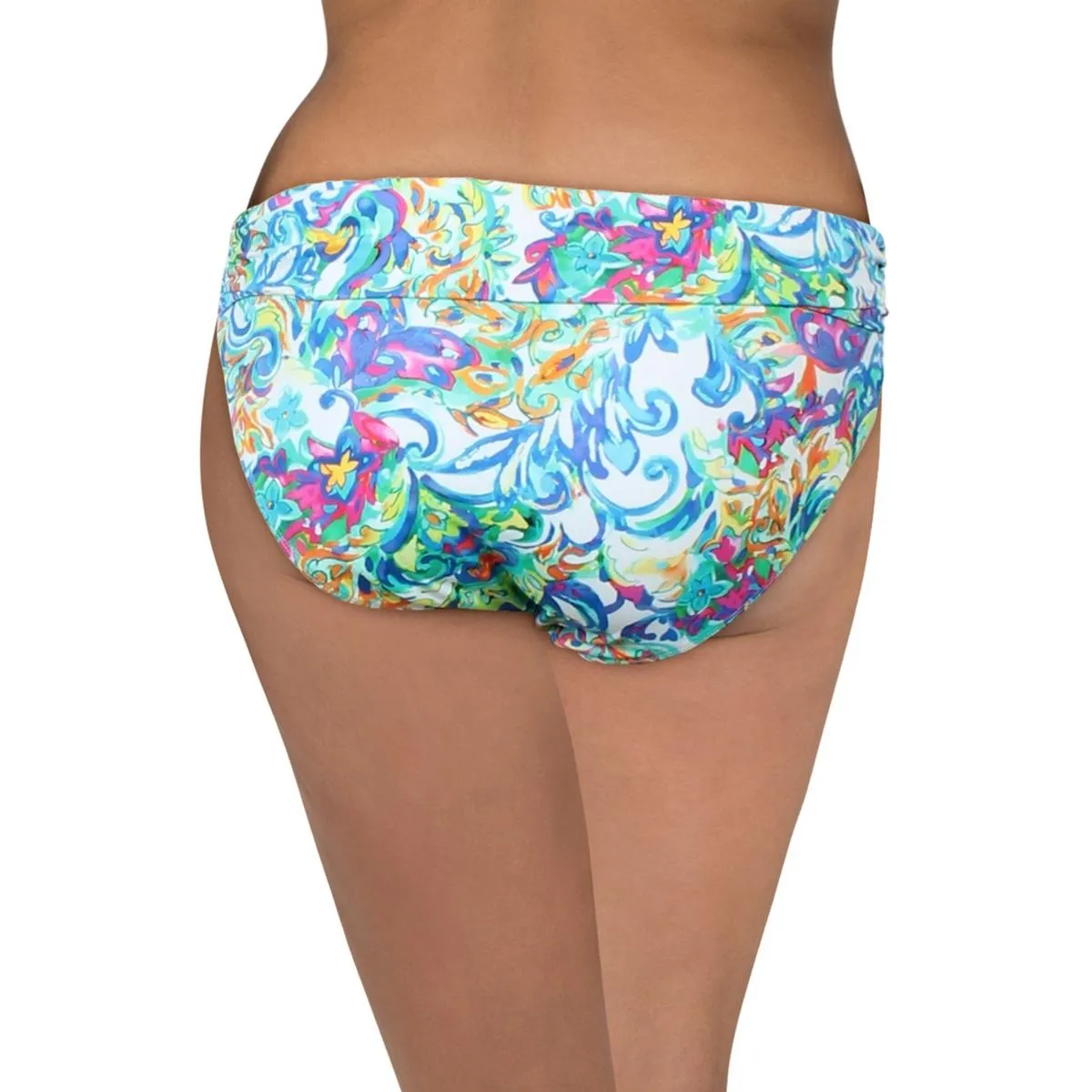 Womens Printed Nylon Swim Bottom Separates