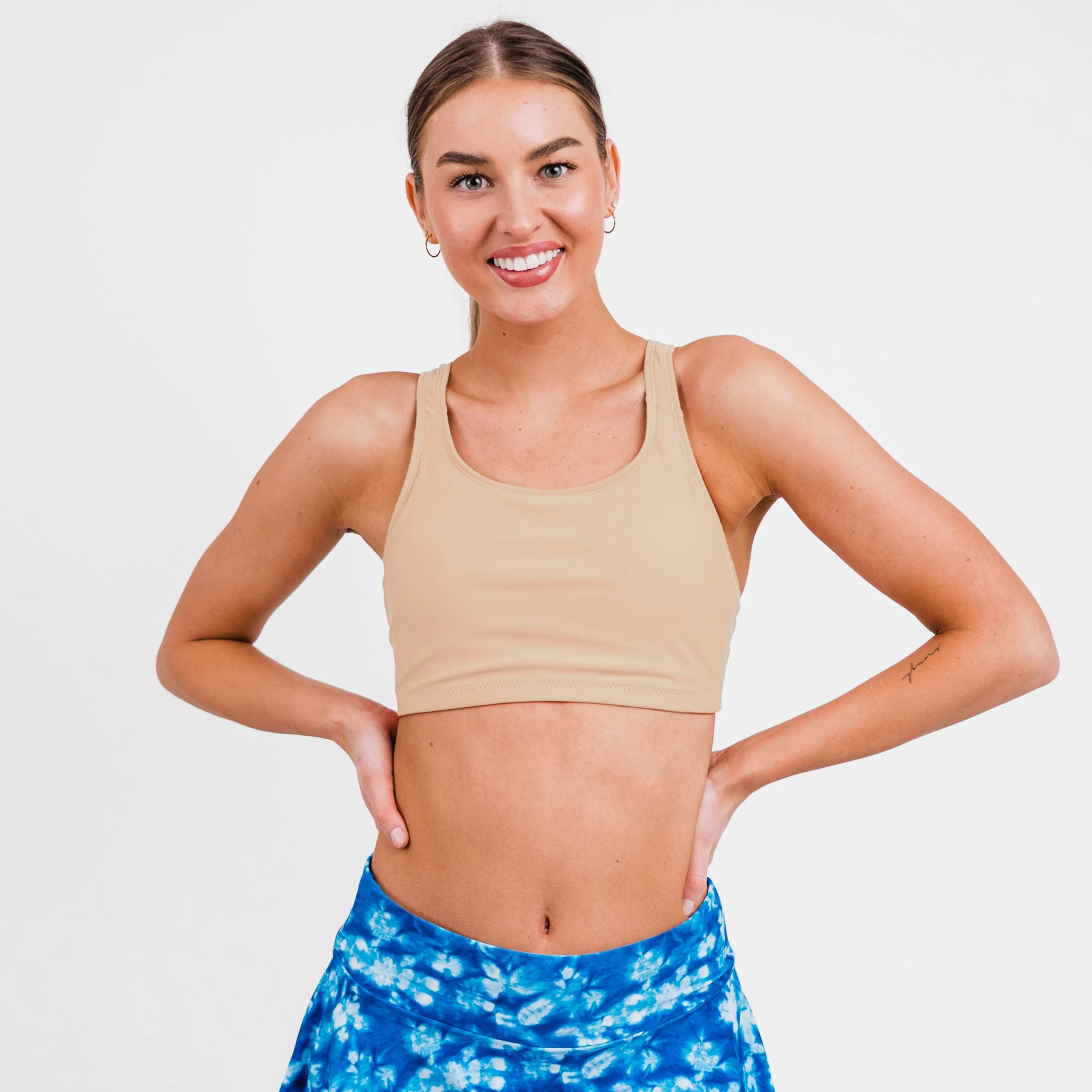 Women's Racerback Swim Bra With Removable Cups