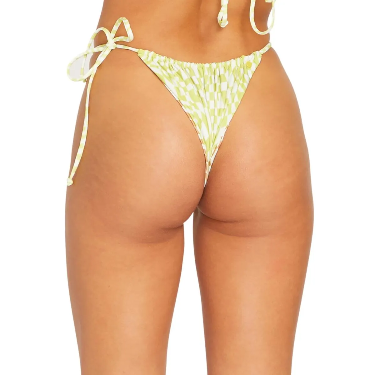 Womens Reversible Checkered Swim Bottom Separates