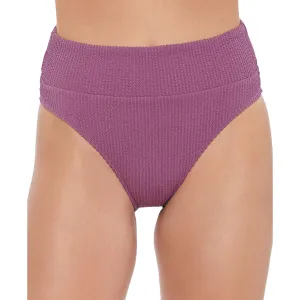 Womens Ribbed High-Waist Swim Bottom Separates