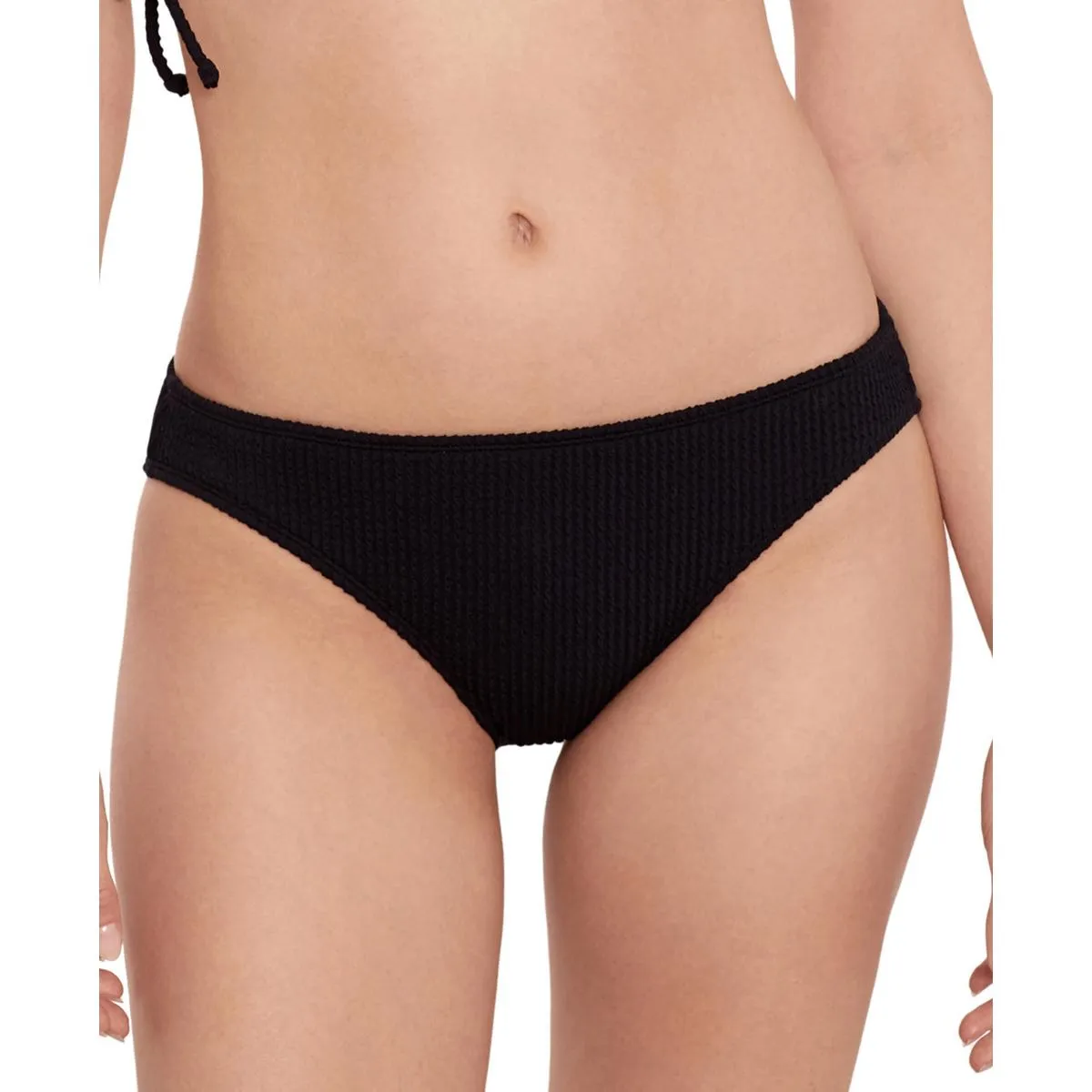 Womens Ribbed Polyester Swim Bottom Separates