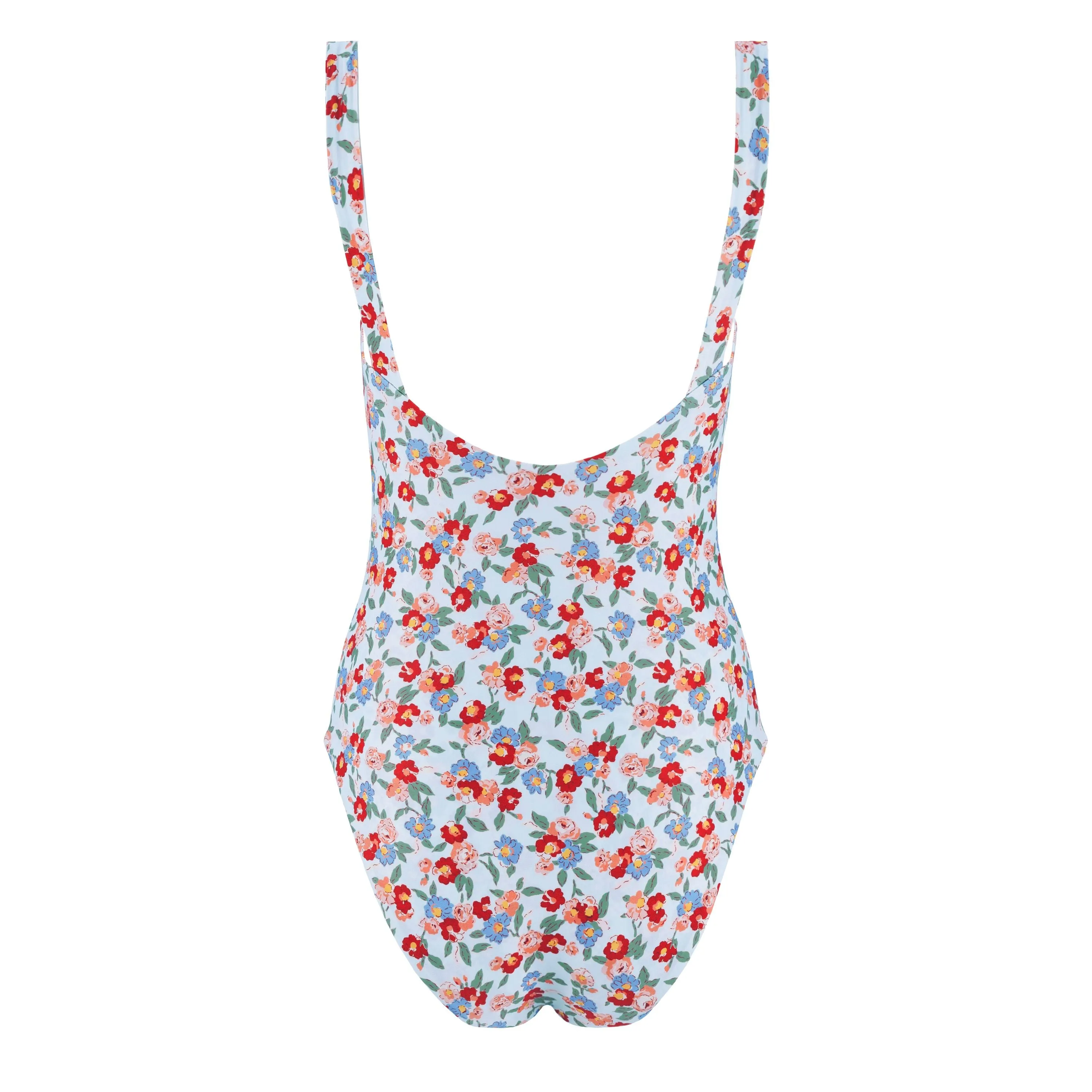 women's scarlet floral low back one piece
