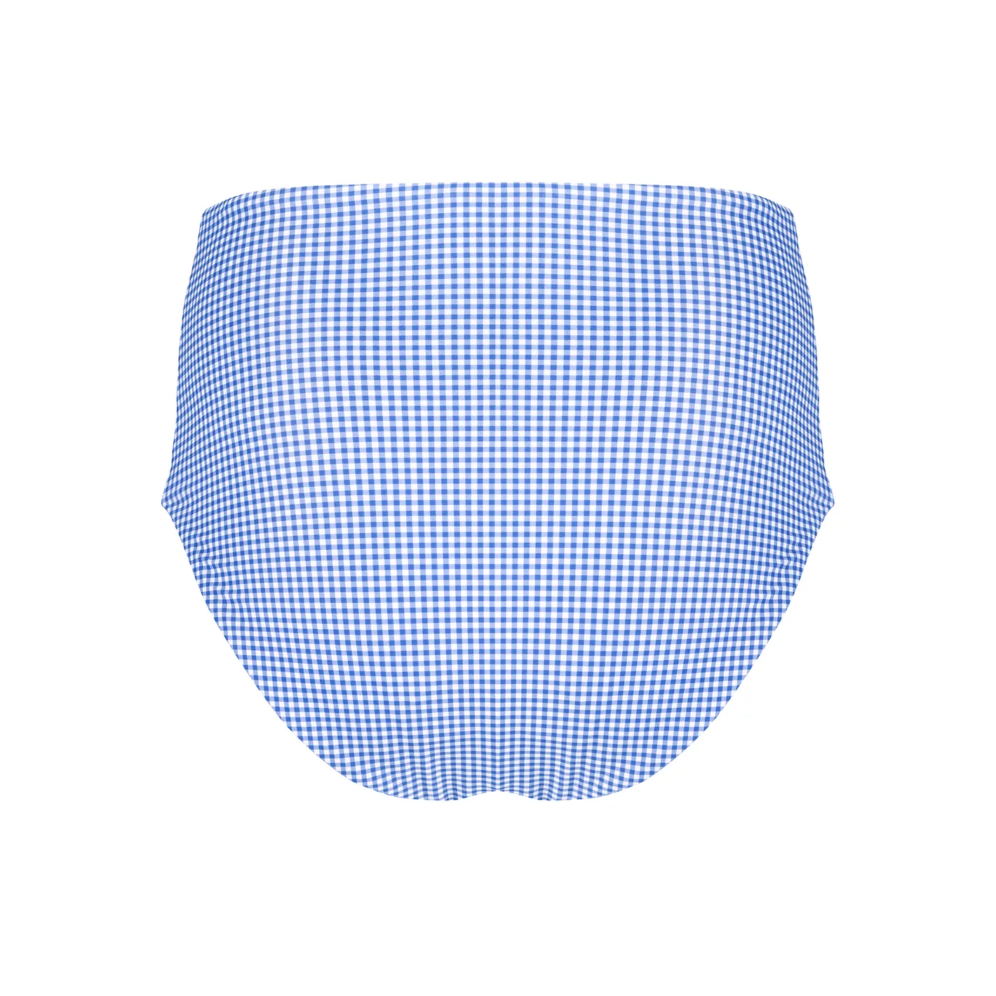 women's sky blue gingham high waist bikini bottom
