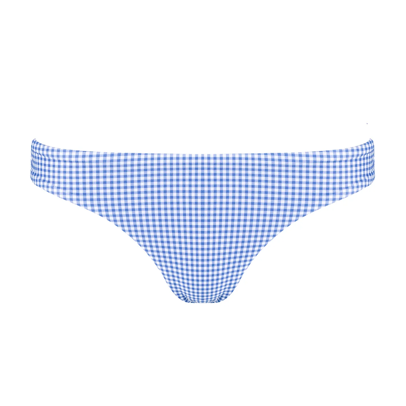 women's sky blue gingham low waist bikini bottom