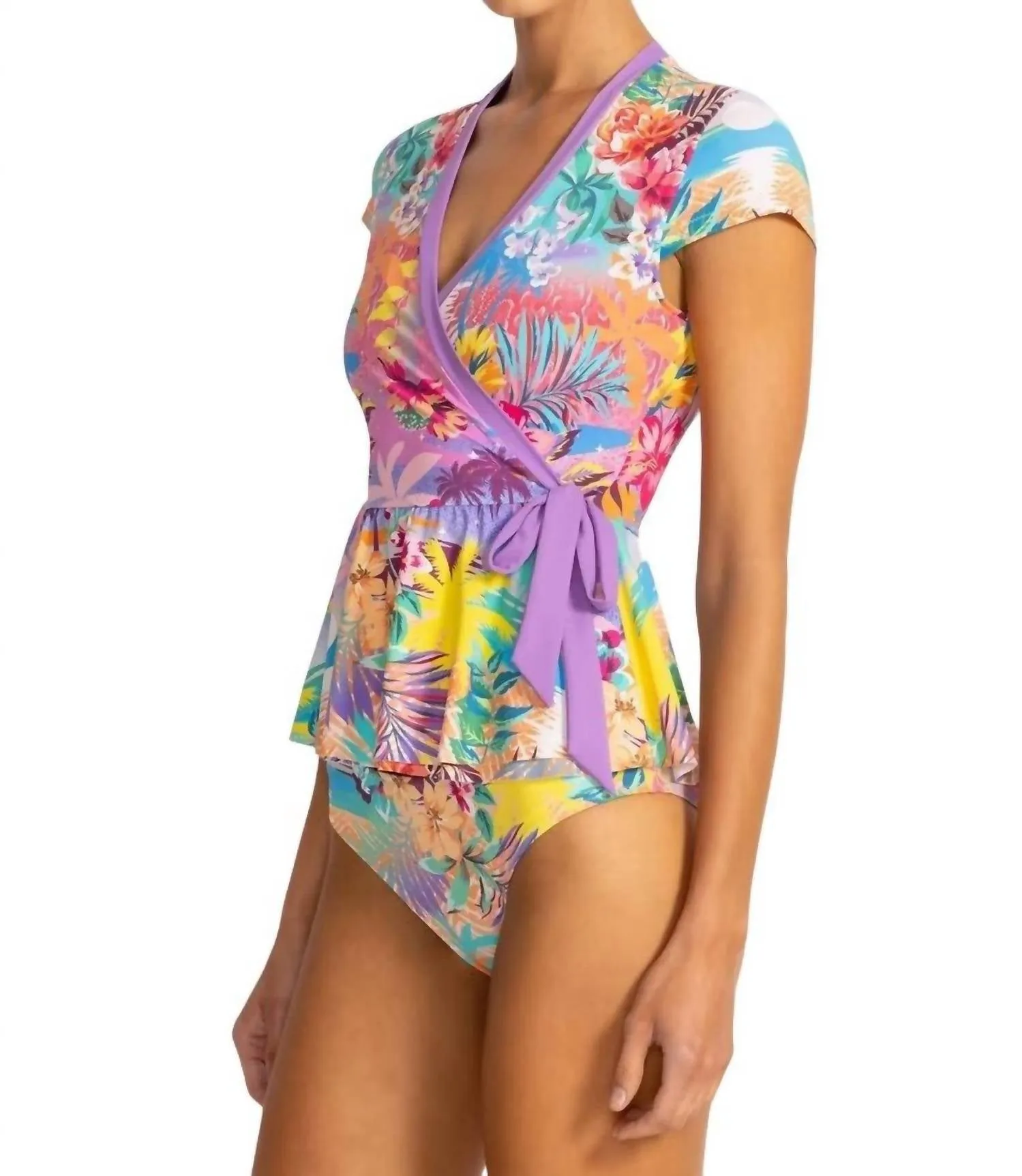Wrap Tankini Top In Zeru