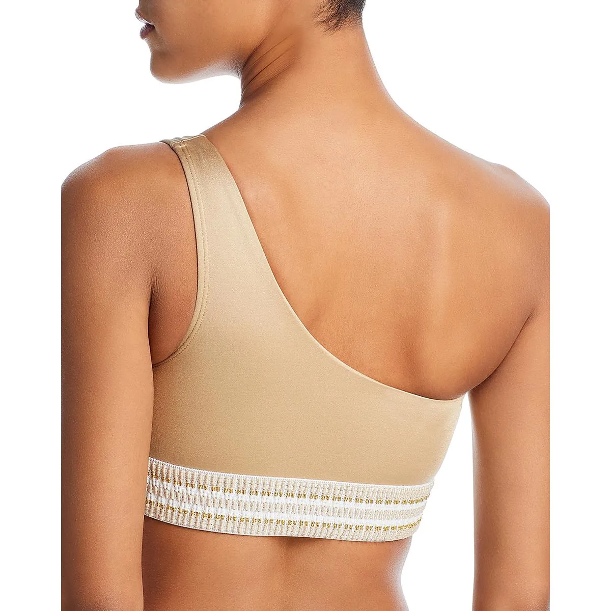 Zoni Womens One Shoulder Crop Bikini Swim Top